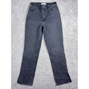 Abercrombie & Fitch‎ The 90s Straight Ultra High Rise Black Wash Denim Jeans 27